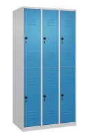 CP Spind Classic Plus lichtblau, lichtgrau 080300-30 S10004, 6 Schließfächer 90,0 x 50,0 x 185,0 cm