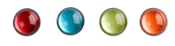 Zeller Color Magnete farbsortiert, Metall Ø 2,5 x 1,5 cm, 4 St.