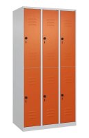CP Spind Classic Plus reinorange, lichtgrau 080300-30 S10000, 6 Schließfächer 90,0 x 50,0 x 185,0 cm