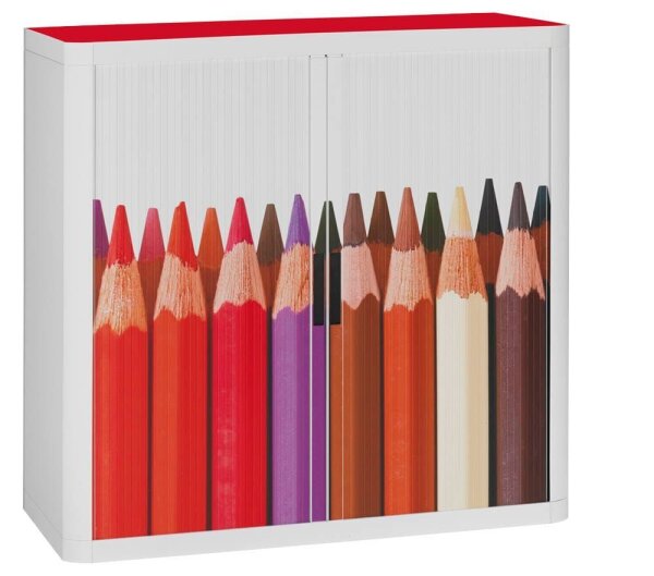 PAPERFLOW easyOffice Rollladenschrank Stifte ohne Fachböden 110,0 x 41,5 x 104,0 cm