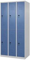 CP Spind Classic Plus lichtgrau, fernblau 080300-30 S10005, 6 Schließfächer 90,0 x 50,0 x 185,0 cm