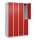 CP Spind Classic Plus lichtgrau, verkehrsrot 080300-40 S10029, 8 Schließfächer 120,0 x 50,0 x 185,0 cm