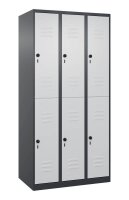 CP Spind Classic Plus anthrazitgrau, lichtgrau 080300-30 S10011, 6 Schließfächer 90,0 x 50,0 x 185,0 cm