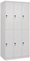 CP Spind Classic Plus verkehrsweiß 080300-30 S10012, 6 Schließfächer 90,0 x 50,0 x 185,0 cm