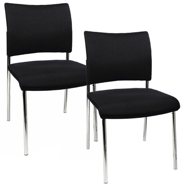 Topstar Besucherstühle Visit 10 NV190 G20 schwarz Stoff, 2 St.