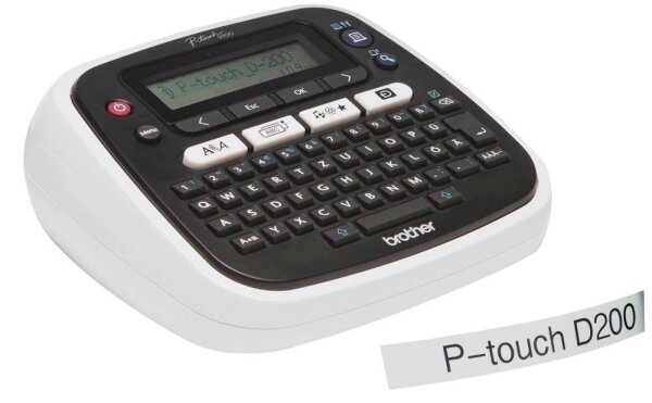 brother P-touch D200BW Beschriftungsgerät schwarz, weiß