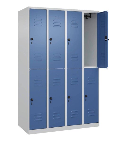 CP Spind Classic Plus lichtgrau, fernblau 080300-40 S10005, 8 Schließfächer 120,0 x 50,0 x 185,0 cm