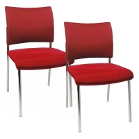 Topstar Besucherstühle Visit 10 NV190 G21 rot Stoff,...