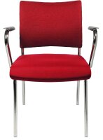 Topstar Besucherstühle Visit 10 NV190 G21 rot Stoff, 2 St.