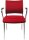 Topstar Besucherstühle Visit 10 NV190 G21 rot Stoff, 2 St.