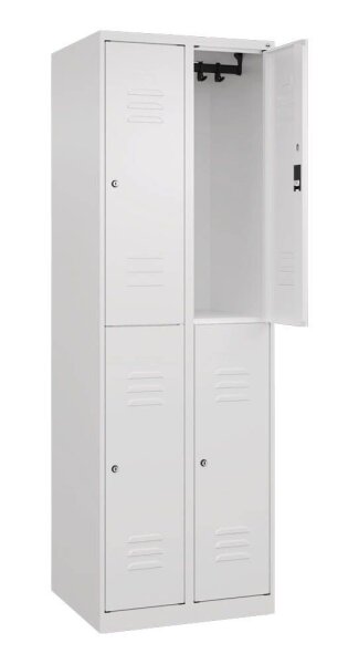 CP Spind Classic Plus verkehrsweiß 080300-20 S10023, 4 Schließfächer 60,0 x 50,0 x 185,0 cm