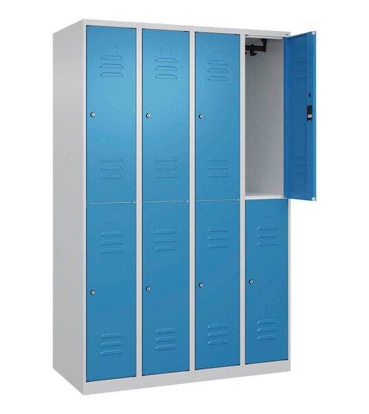 CP Spind Classic Plus lichtblau, lichtgrau 080300-40 S10030, 8 Schließfächer 120,0 x 50,0 x 185,0 cm