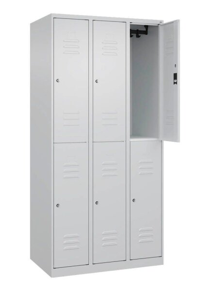 CP Spind Classic Plus lichtgrau 080300-30 S10032, 6 Schließfächer 90,0 x 50,0 x 185,0 cm