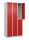 CP Spind Classic Plus lichtgrau, verkehrsrot 080300-30 S10036, 6 Schließfächer 90,0 x 50,0 x 185,0 cm