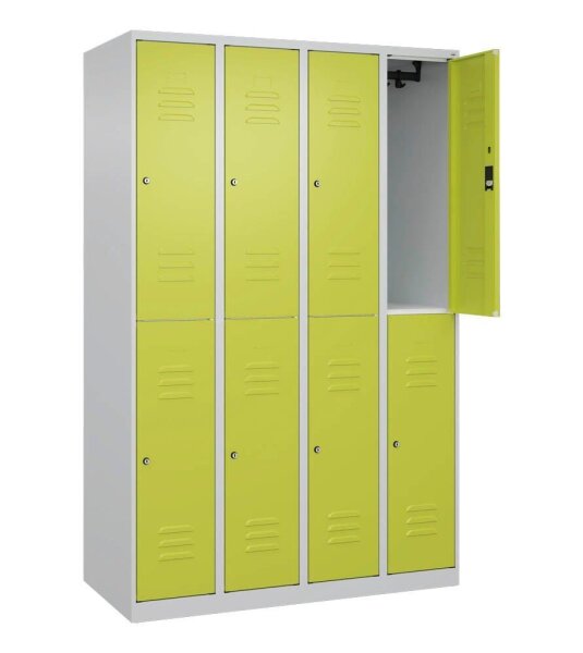 CP Spind Classic Plus clowngrün, lichtgrau 080300-40 S10046, 8 Schließfächer 120,0 x 50,0 x 185,0 cm