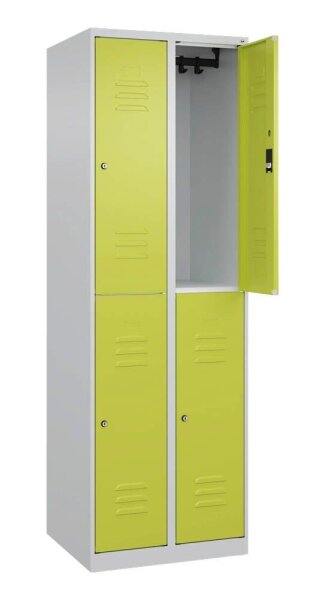CP Spind Classic Plus clowngrün, lichtgrau 080300-20 S10057, 4 Schließfächer 60,0 x 50,0 x 185,0 cm