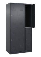 CP Spind Classic Plus anthrazitgrau 080300-30 S10050, 6 Schließfächer 90,0 x 50,0 x 185,0 cm