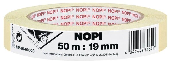 NOPI Kreppband beige 19,0 mm x 50,0 m 1 Rolle