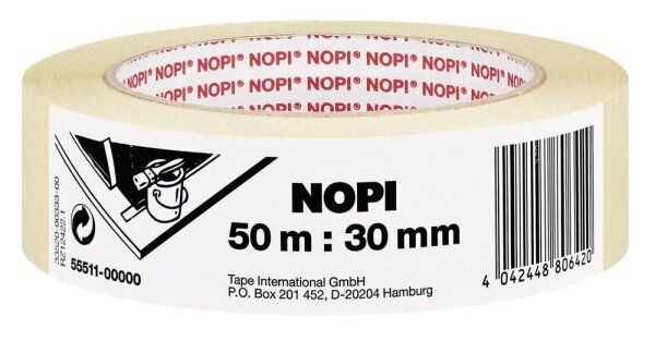 NOPI Kreppband beige 30,0 mm x 50,0 m 1 Rolle