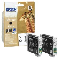 EPSON T0711H (Giraffe) schwarz Druckerpatronen, 2er-Set