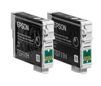 EPSON T0711H (Giraffe) schwarz Druckerpatronen, 2er-Set