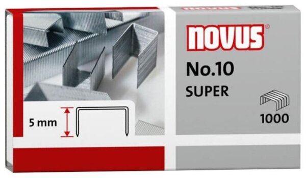 novus Heftklammern SUPER No.10, 1.000 St.