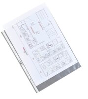 DURABLE Prospekthüllen DIN A3 quer transparent genarbt 0,12 mm, 10 St.
