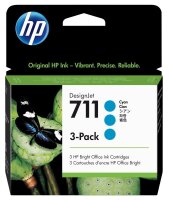 HP 711(CZ134A) cyan Druckerpatronen, 3er-Set
