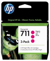 HP 711(CZ135A) magenta Druckerpatronen, 3er-Set