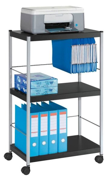 PAPERFLOW Bürowagen anthrazit 3 Ebenen 60,0 x 36,0 x 100,0 cm