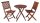 Garden Pleasure Sitzgruppe PRAG, braun Holz, 3-teilig