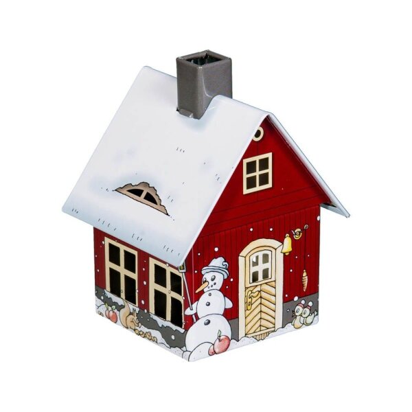 Crottendorfer Räucherhaus mehrfarbig Wintermotiv, 1 St.