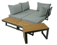 Garden Pleasure Loungegruppe FELICE grau, anthrazit Holz,...