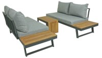Garden Pleasure Loungegruppe FELICE grau, anthrazit Holz, Metall, 11-teilig