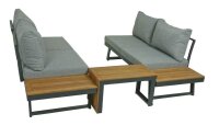Garden Pleasure Loungegruppe FELICE grau, anthrazit Holz, Metall, 11-teilig