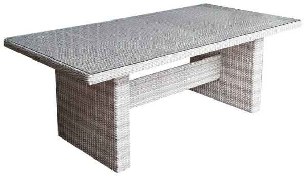 Garden Pleasure Gartentisch DIJON grau rechteckig 200,0 x 100,0 x 75,0 cm