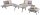 Garden Pleasure Loungegruppe CELIA taupe, grau Metall, 11-teilig