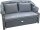 Garden Pleasure Loungesofa CARLO hellgrau, dunkelgrau Kunststoff, Metall, 6-teilig