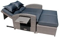 Garden Pleasure Loungesofa NIZZA, dunkelgrau Kunststoff,...