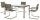 Garden Pleasure Sitzgruppe SIENNA, grau Kunststoff, Metall, 5-teilig  ( 305385-1 )