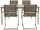 Garden Pleasure Sitzgruppe SIENNA, grau Kunststoff, Metall, 5-teilig  ( 305385-1 )