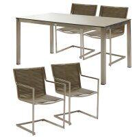 Garden Pleasure Sitzgruppe SIENNA, grau Kunststoff,...