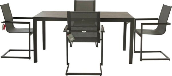 Garden Pleasure Sitzgruppe SOPHIA, anthrazit Kunststoff, Metall, 5-teilig