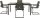 Garden Pleasure Sitzgruppe SOPHIA, anthrazit Kunststoff, Metall, 5-teilig