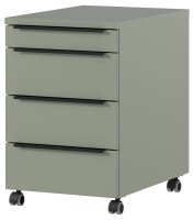 GERMANIA 4377 Rollcontainer taupegrün 4 Auszüge...