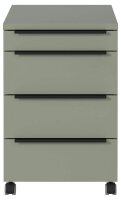 GERMANIA 4377 Rollcontainer taupegrün 4 Auszüge 42,0 x 60,0 x 63,0 cm