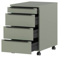 GERMANIA 4377 Rollcontainer taupegrün 4 Auszüge 42,0 x 60,0 x 63,0 cm