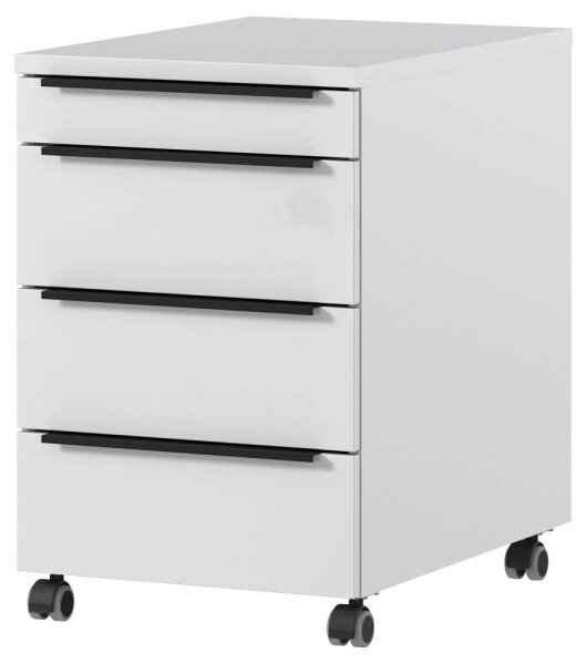 GERMANIA 4377 Rollcontainer lichtgrau 4 Auszüge 42,0 x 60,0 x 63,0 cm