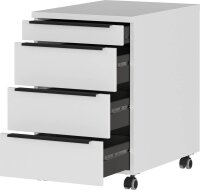 GERMANIA 4377 Rollcontainer lichtgrau 4 Auszüge 42,0 x 60,0 x 63,0 cm