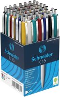 Schneider Kugelschreiber K15 farbsortiert, Schreibfarbe:...